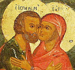 ИКОНА Встреча Иоакима и Анны (Зачатие Богородицы) (фрагмент)