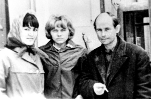 Ш. Алишева (Дагестан), В. Телегина и Н. Рубцов. Литинститут (Лита), 1968 г.